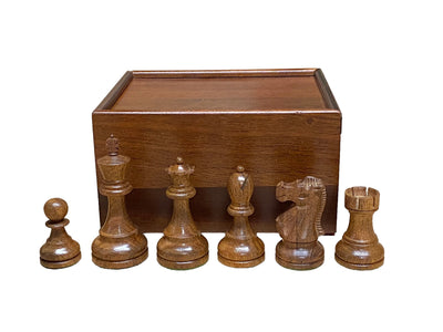 3.75 Inch Reykjavik Acacia and Boxwood Pieces & Slide Box - Official Staunton™ 